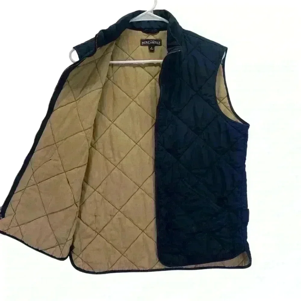 J Crew Mercantile Navy Blue Quilted Vest. Unisex. Size S
